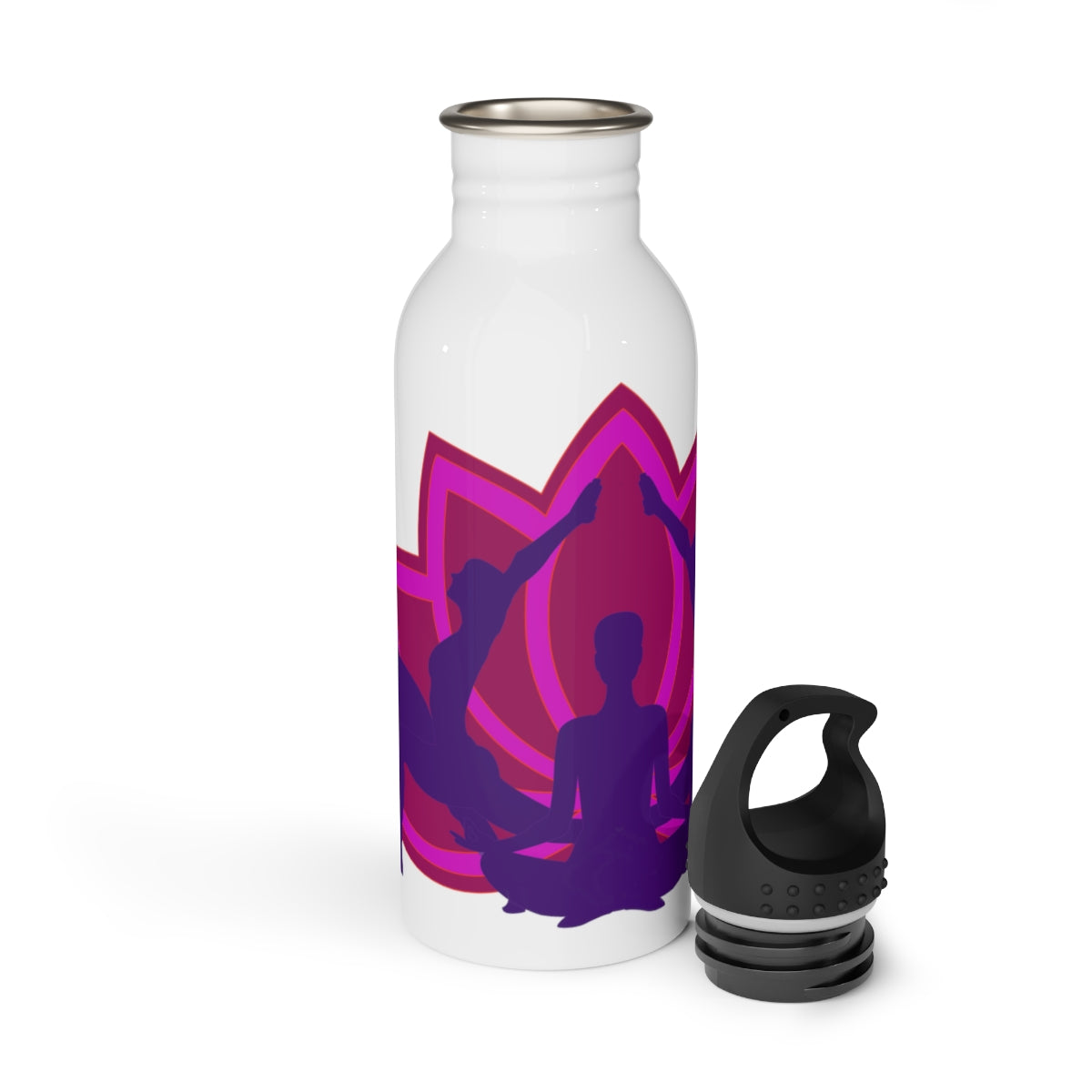 Yoga Asanas Stainless Steel Water Bottle