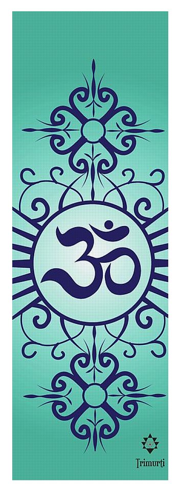 turquoise om yoga mat