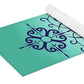 turquoise om yoga mat
