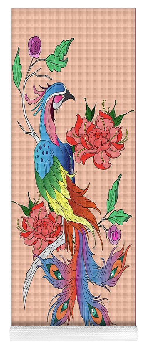 Peacock yoga mat