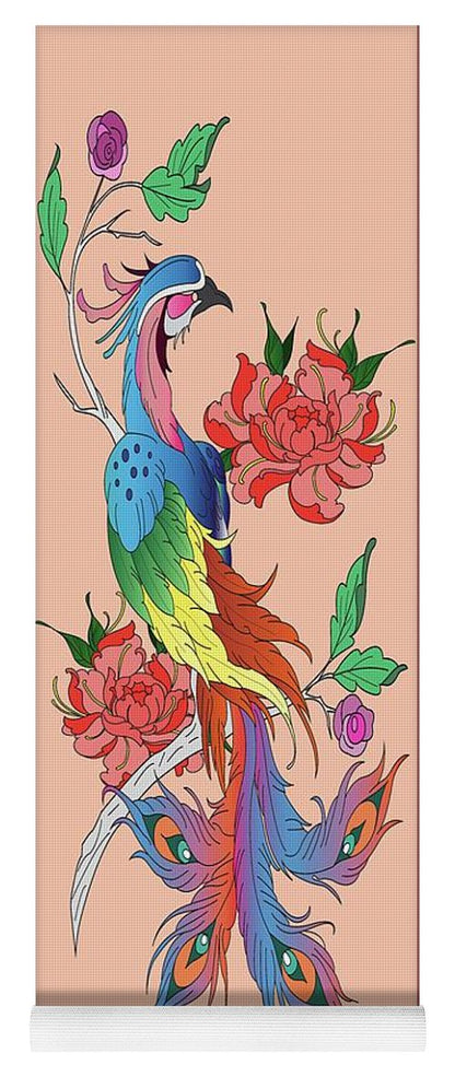 Peacock yoga mat