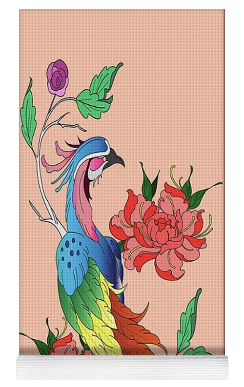 Peacock yoga mat