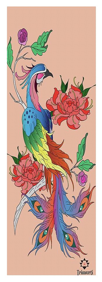 Peacock yoga mat