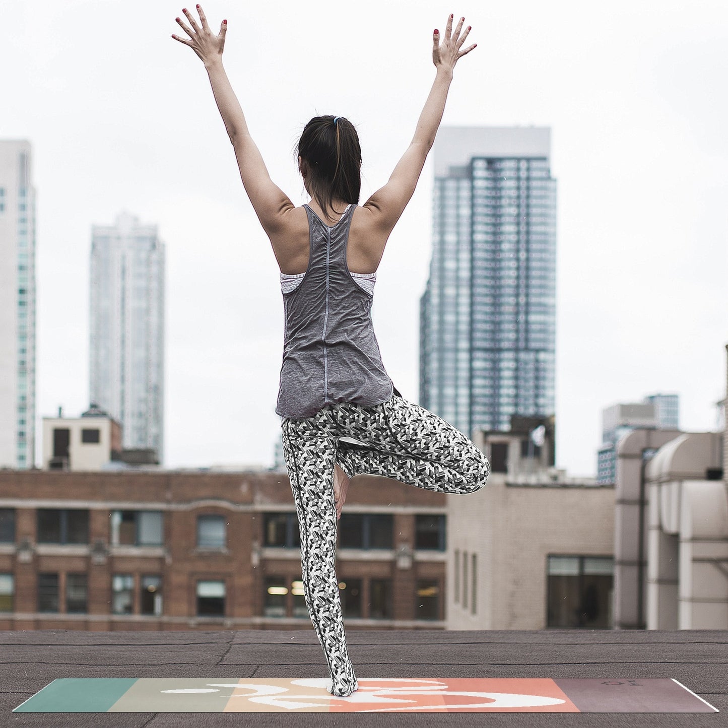 Retro Om Symbol Non Slip Yoga Mat