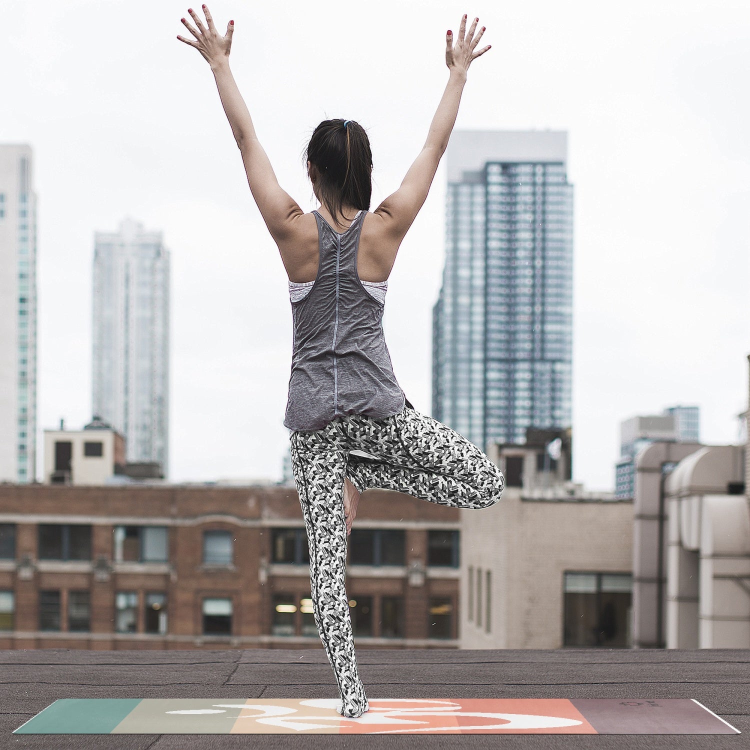 Retro Om Symbol Non Slip Yoga Mat