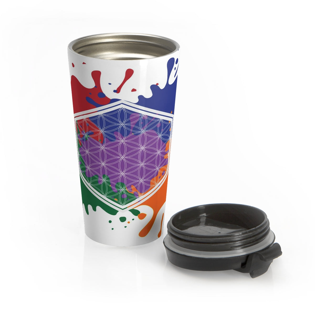 Flower of Life Stainless Steel Travel Mug
