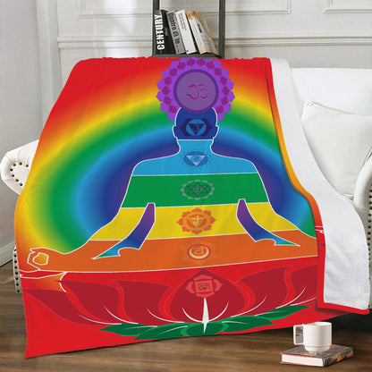7 chakra yoga blanket