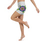 Traditional Lotus Flower Yoga Shorts