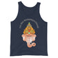 Dark Blue Ganesha Mantra Unisex Tank Top
