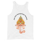 white Ganesha Mantra Unisex Tank Top