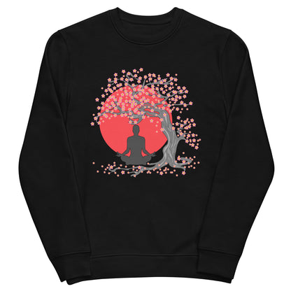 Black Cherry Blossom Tree Unisex eco sweatshirt