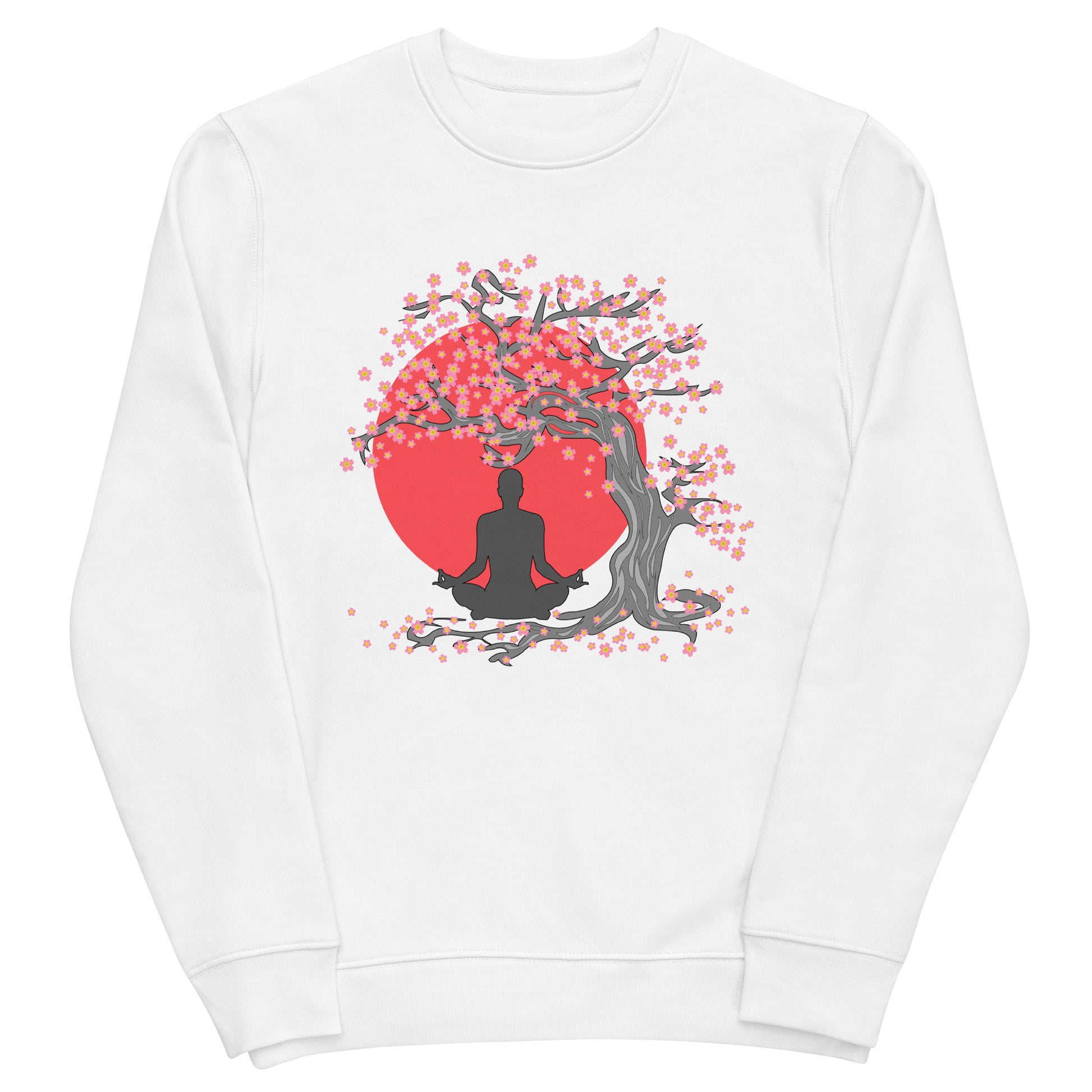 White Cherry Blossom Tree Unisex eco sweatshirt