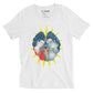 White Shiva Shakti Unisex Short Sleeve V-Neck T-Shirt